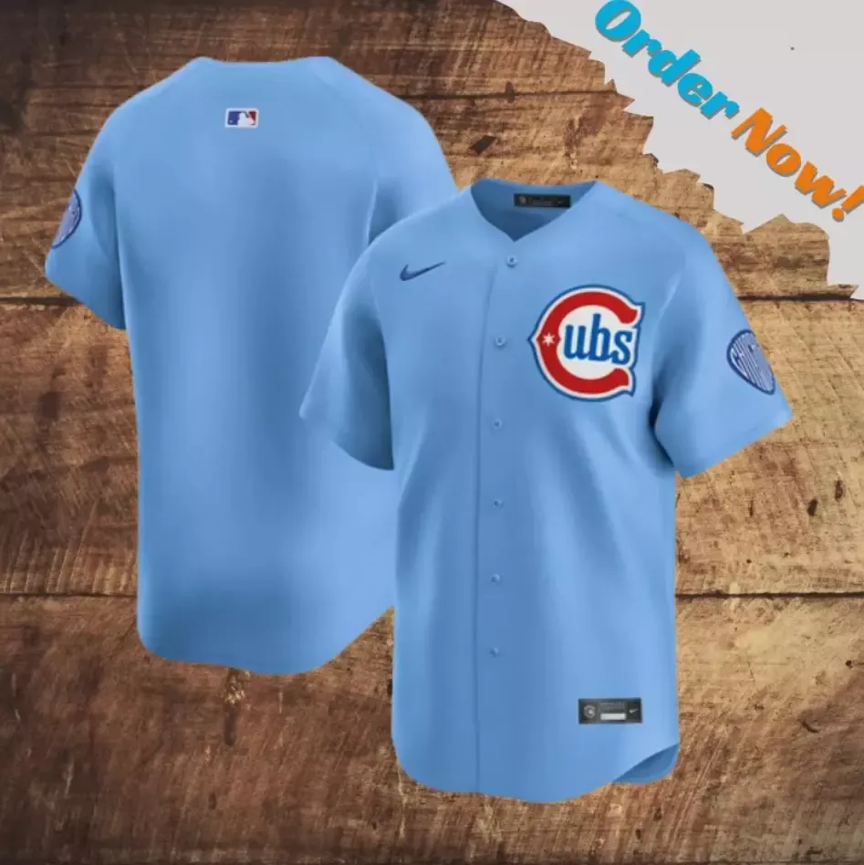 Chicago Cubs Baseball Jersey – Blue Authentic MLB Shirt 2025