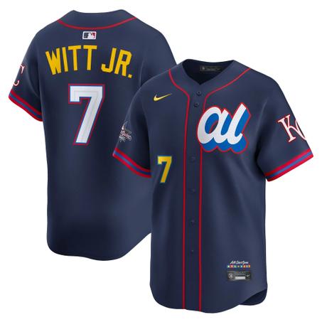 Men's American League Bobby Witt Jr. Navy 2025 All-Star Player Jersey