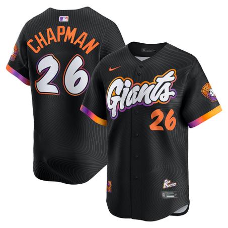 Men's San Francisco Giants Matt Chapman  Anthracite 2025 City Connect Limited Jersey