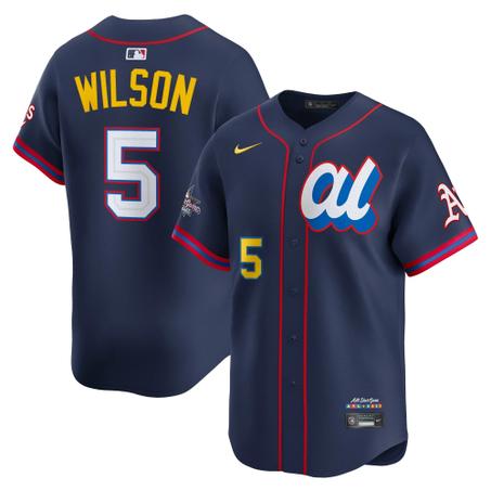 Men's American League Jacob Wilson Navy 2025 All-Star Player Jersey