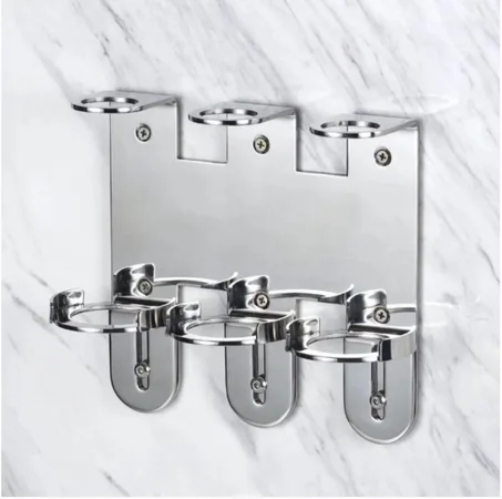 Support Mural Distributeur Triple en Acier Inoxydable (Inox)