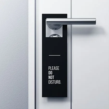 Panneau de Porte "Ne Pas Déranger" Noir Mat