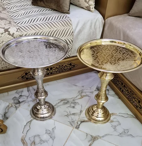 صندرية الفخامة من النحاس الحر والنقش المغربي الأصيل