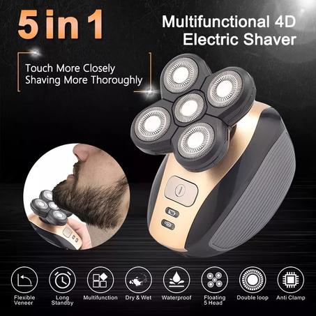 آلة الحلاقة كهربائية لاسلكية قابلة للشحن 5 في 1 للرجال