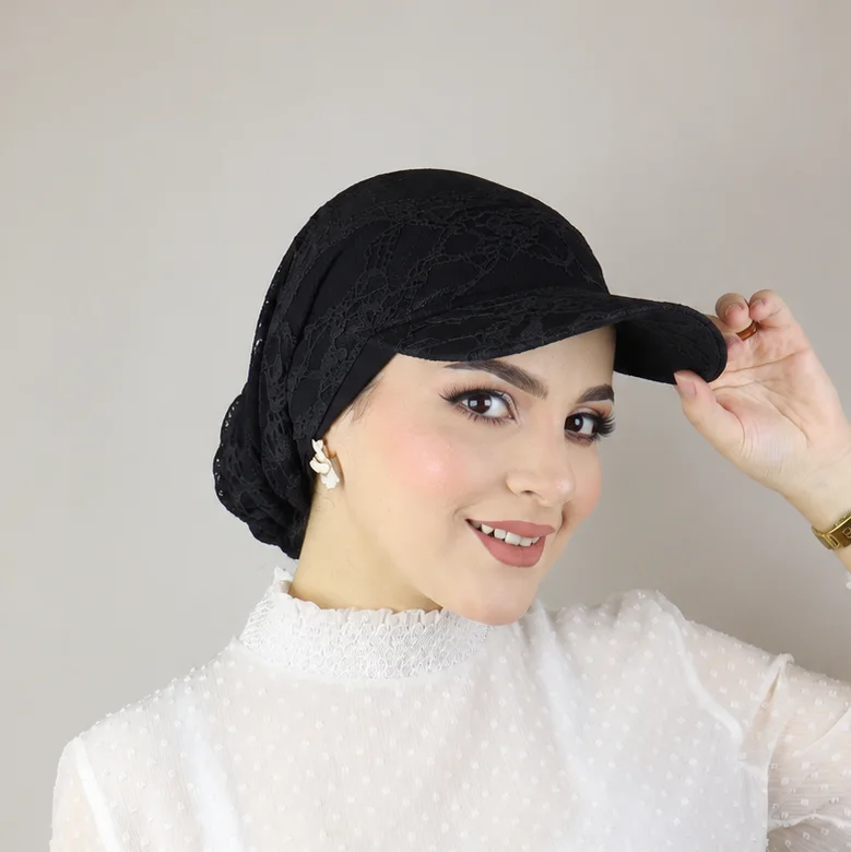 Turban Casquette Féminité en dentelle