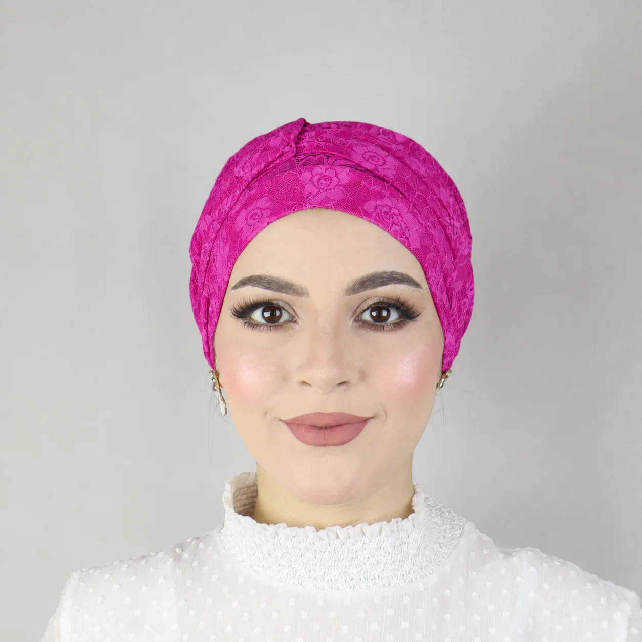Turban papillon en dentelle