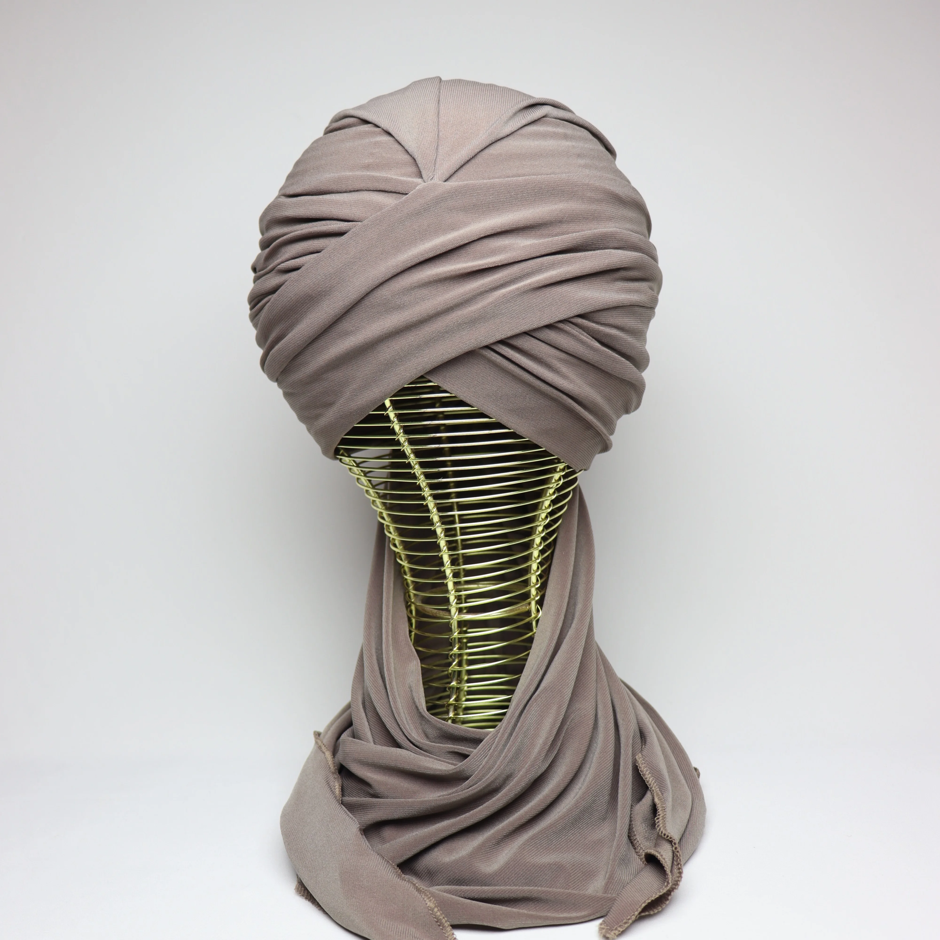 Turban chale Jasmine en crepe jersey