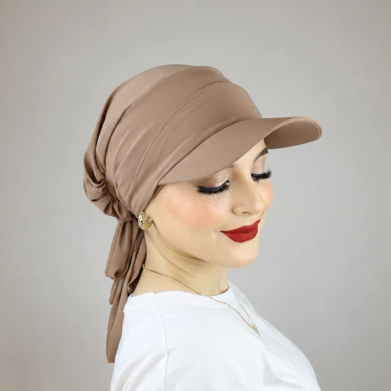 Turban froncé ou casquette ajustable et cache-cou  2 ou 3 pièces