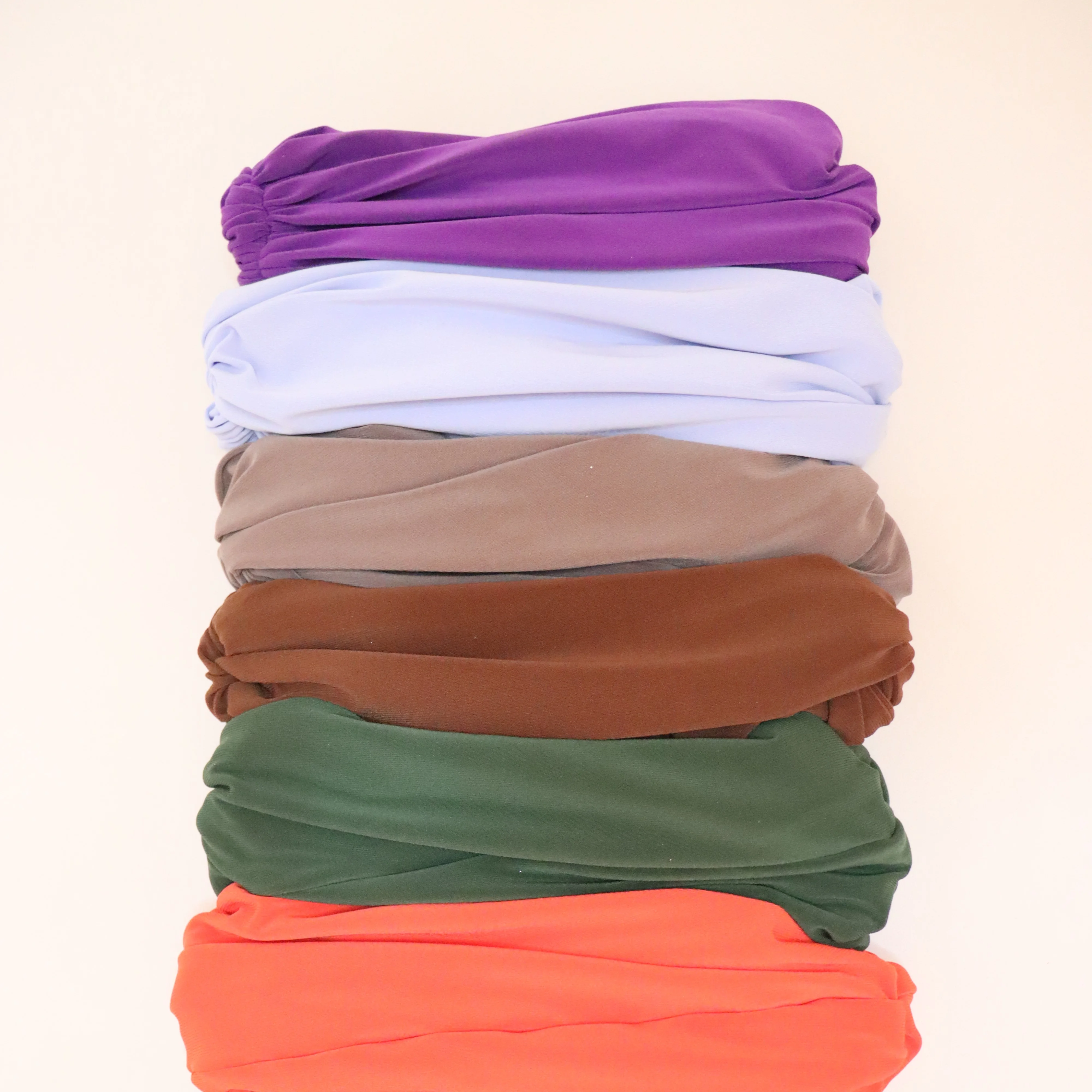 Turban chale Jasmine en crepe jersey