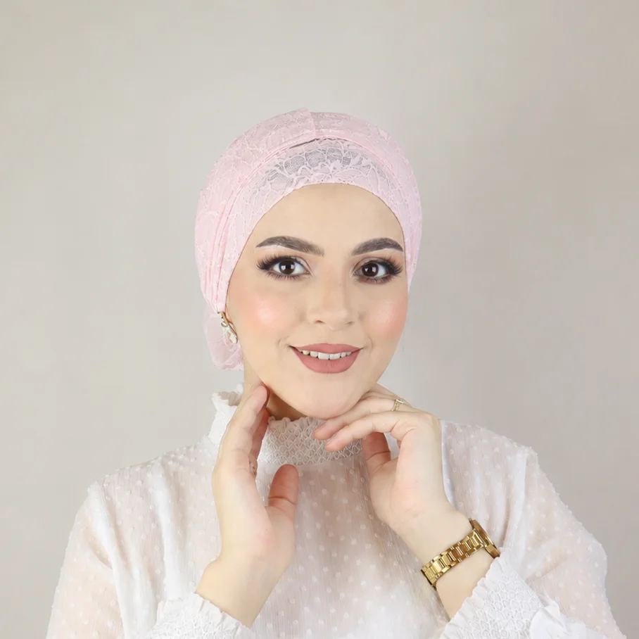 Turban papillon en dentelle