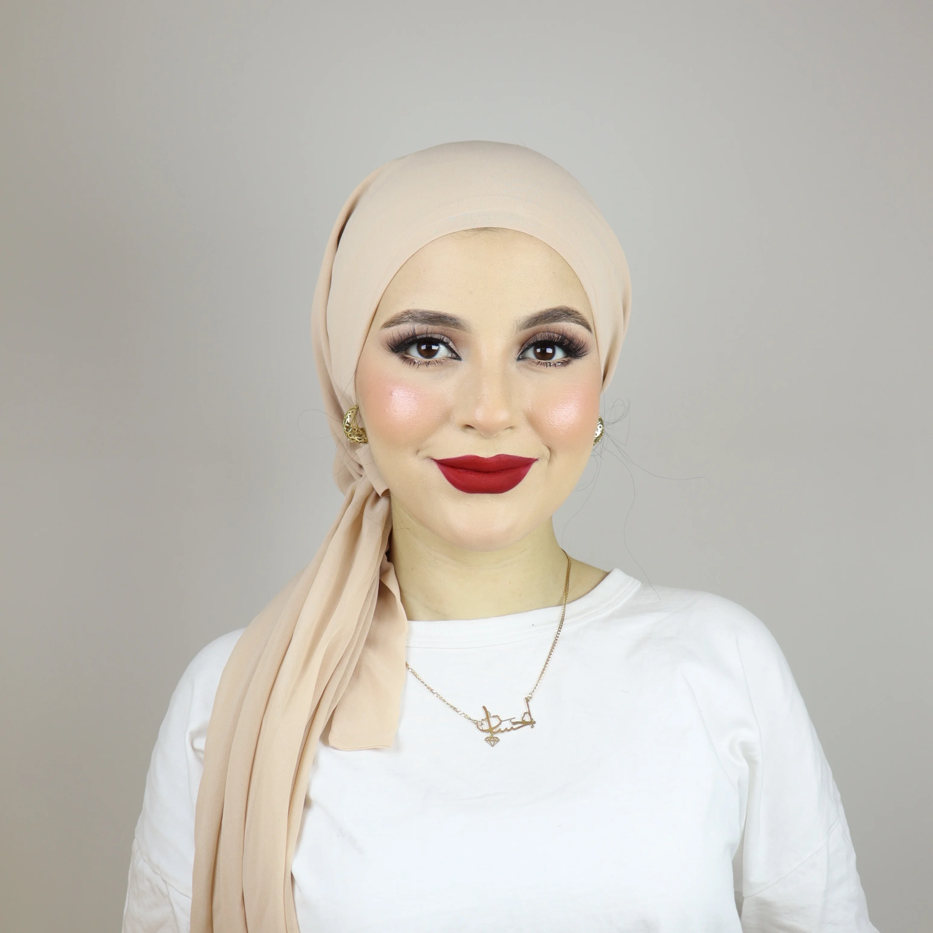 Turban chale mousseline ajustable