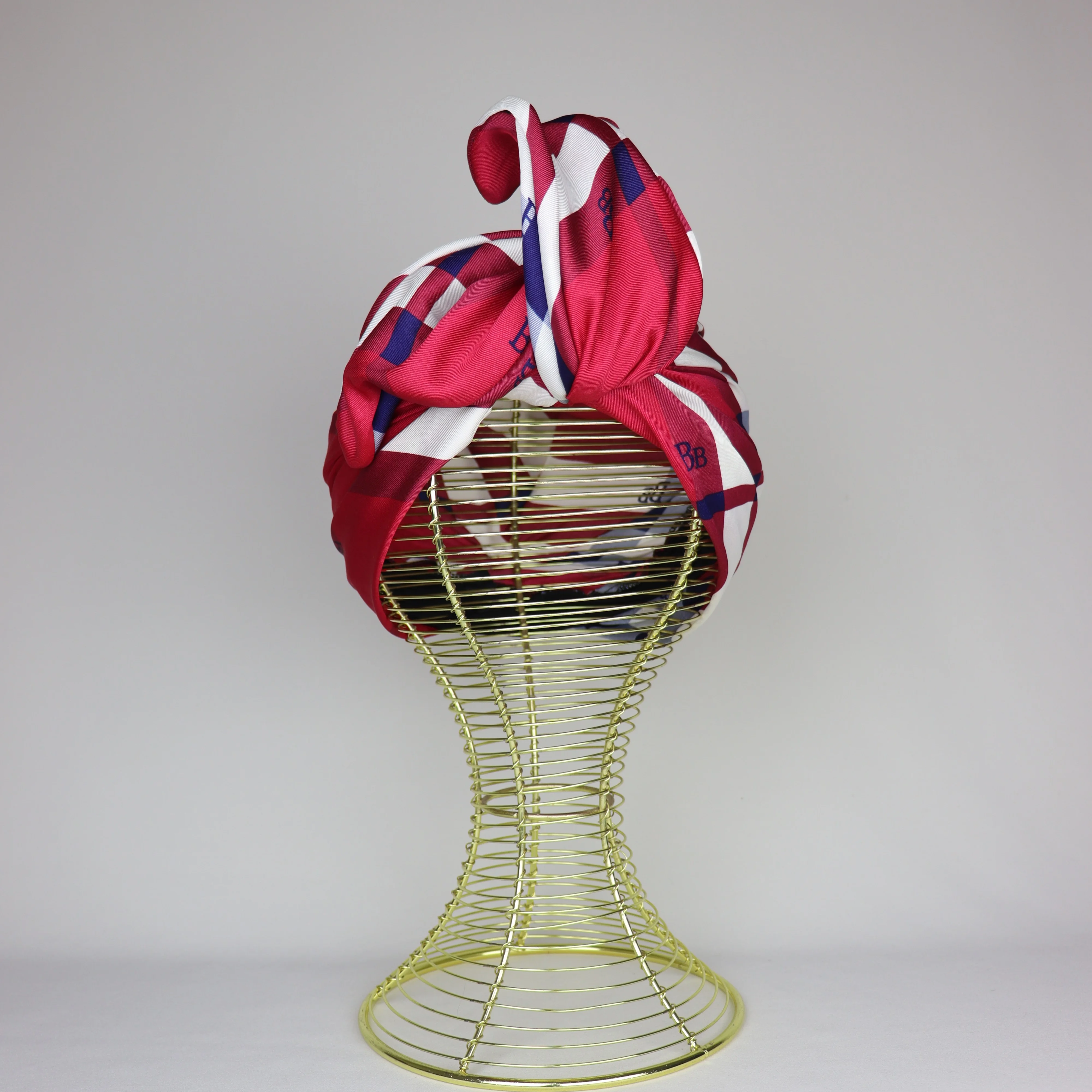 Turban wire burbery satin