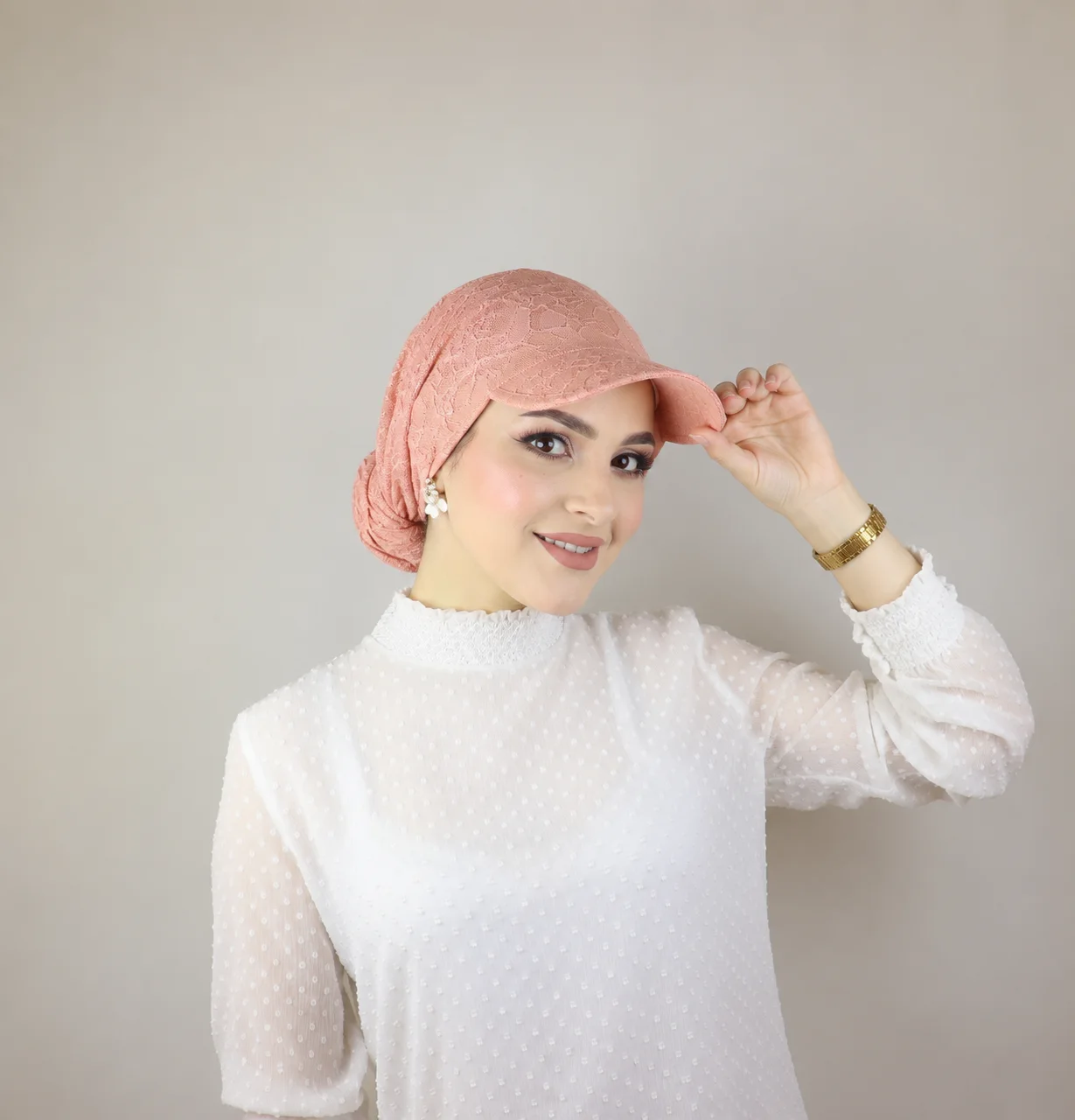 Turban Casquette Féminité en dentelle