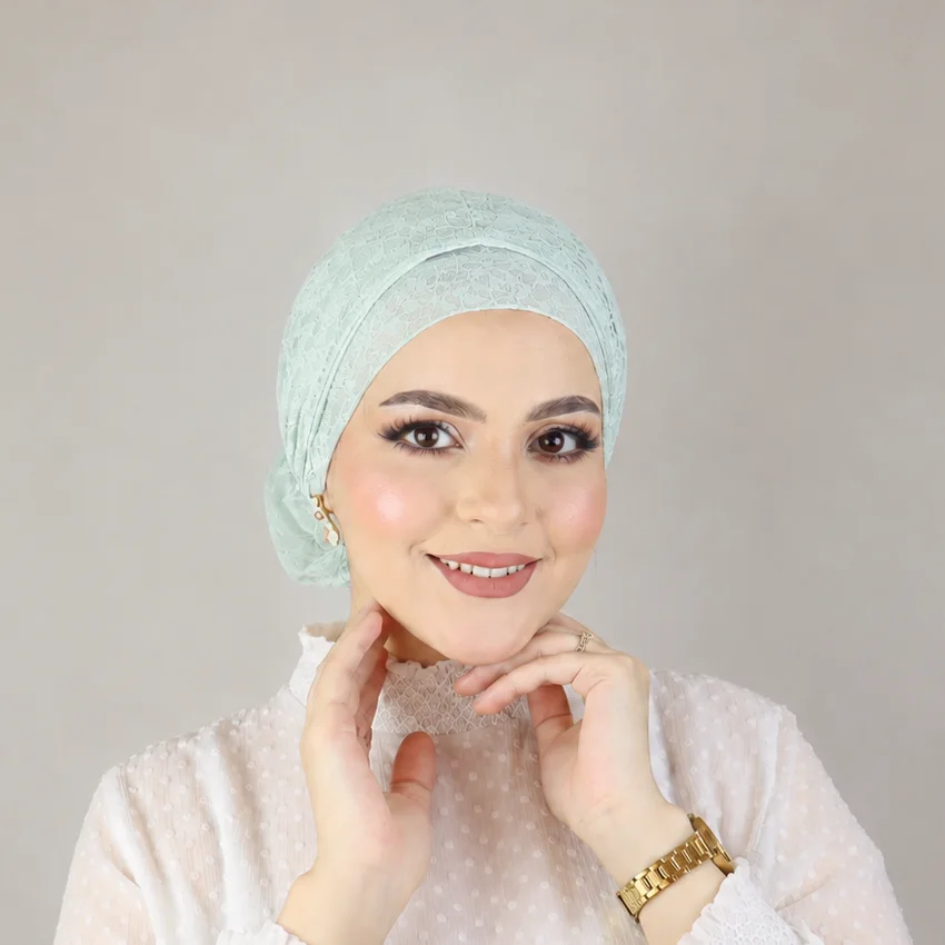 Turban papillon en dentelle