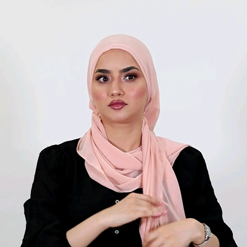 Turban chale mousseline ajustable