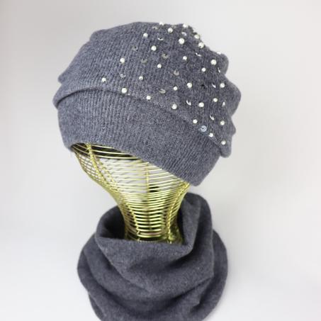 Turban Hiver 2 Pièces Perlé