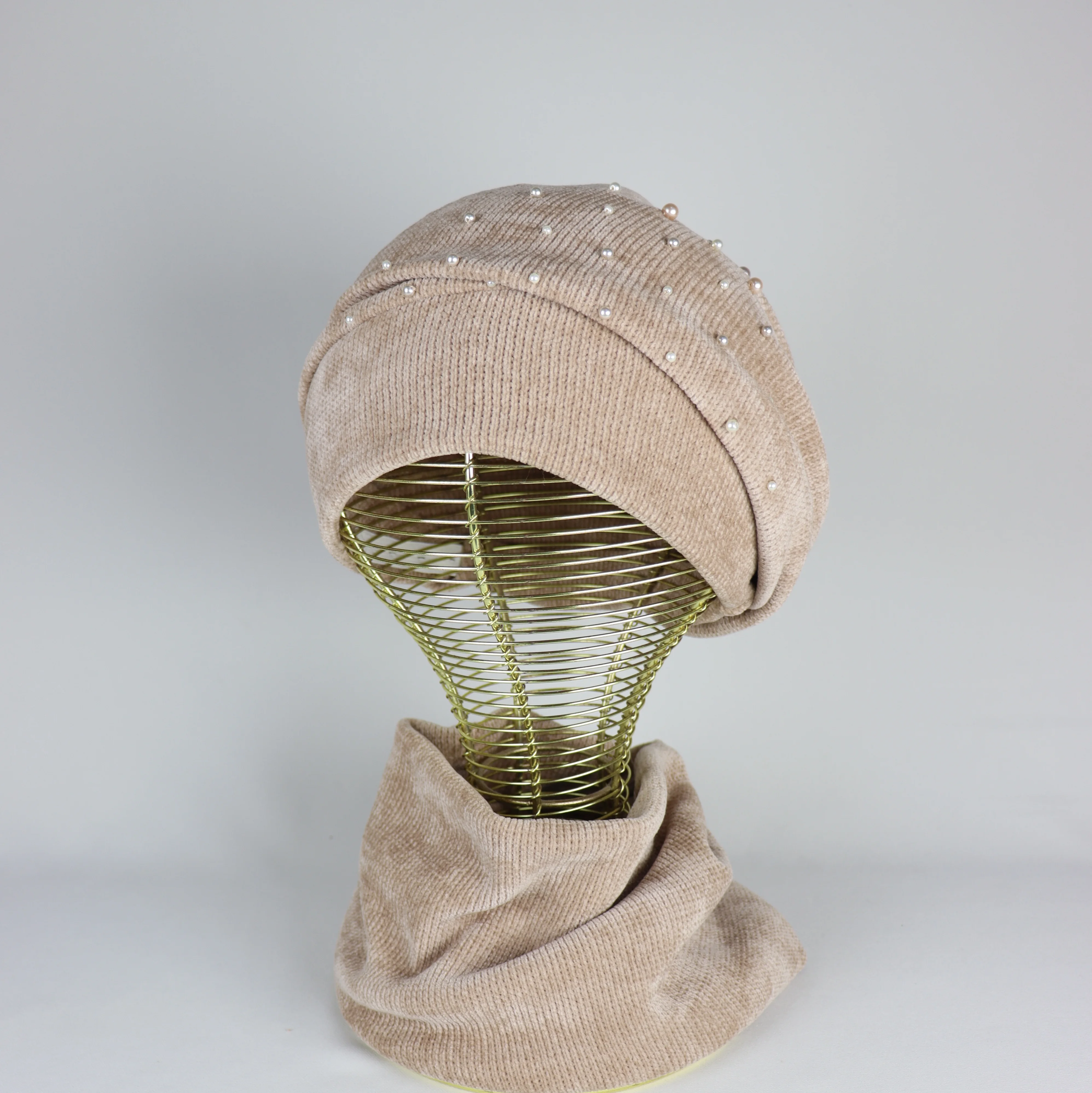 Turban Hiver 2 Pièces Perlé