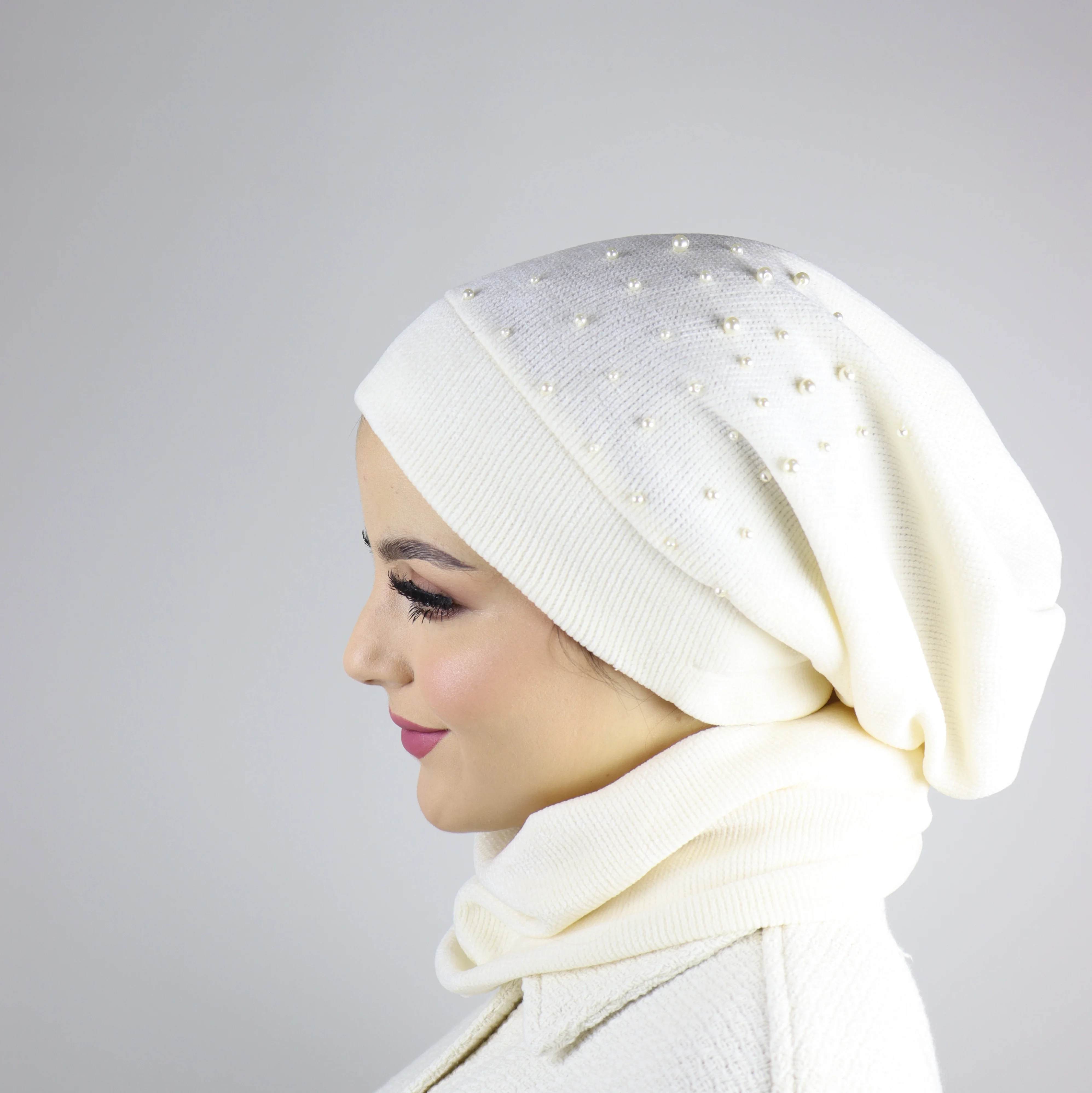 Turban Hiver 2 Pièces Perlé