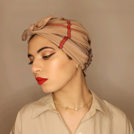 Turban burbery Beige