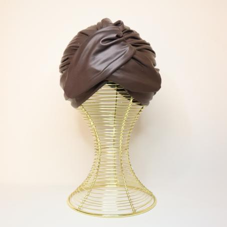 Turban Semi Wire Semi Cuir Marron