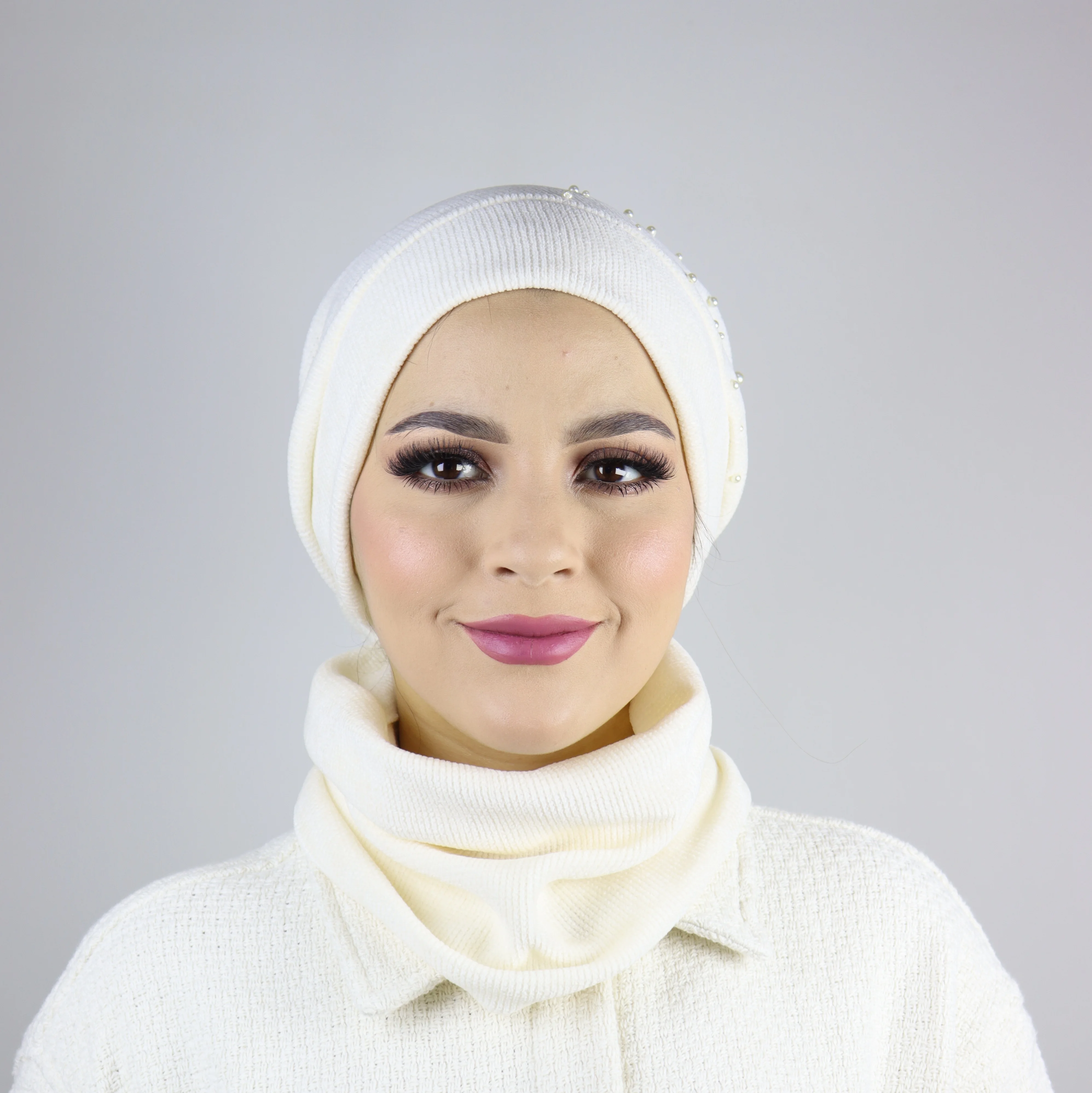 Turban Hiver 2 Pièces Perlé