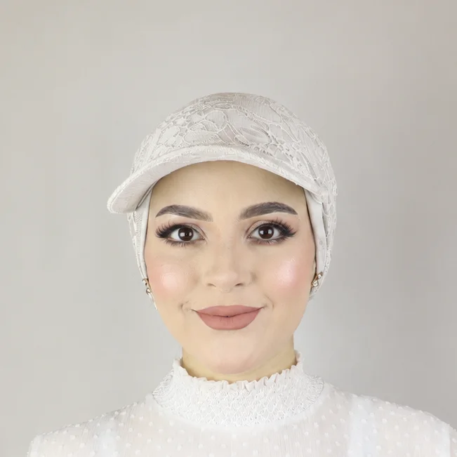 Turban Casquette Féminité en dentelle