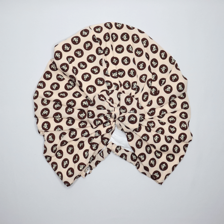 Turban Imprimé Beige