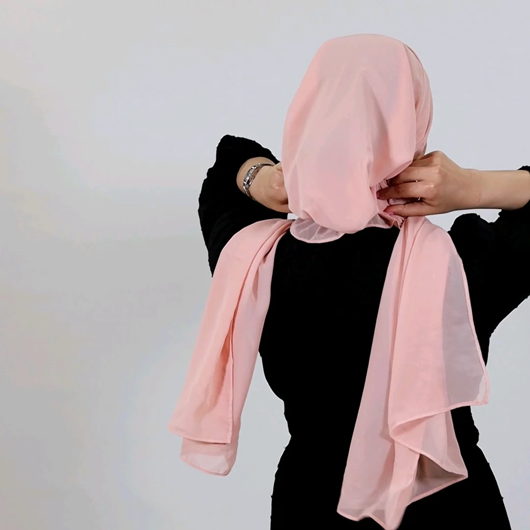 Turban chale mousseline ajustable