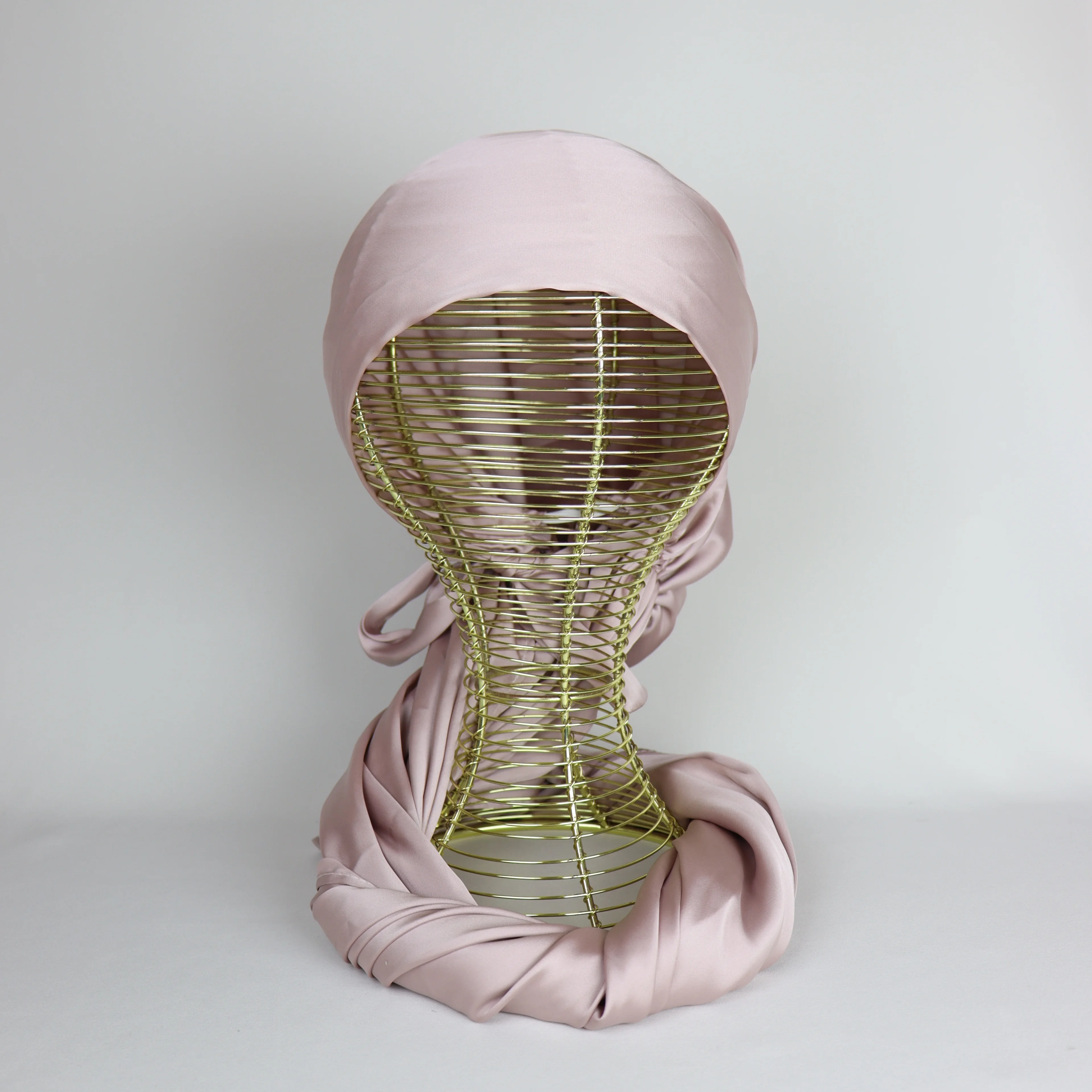 Turban chale ajustable satin demi soie