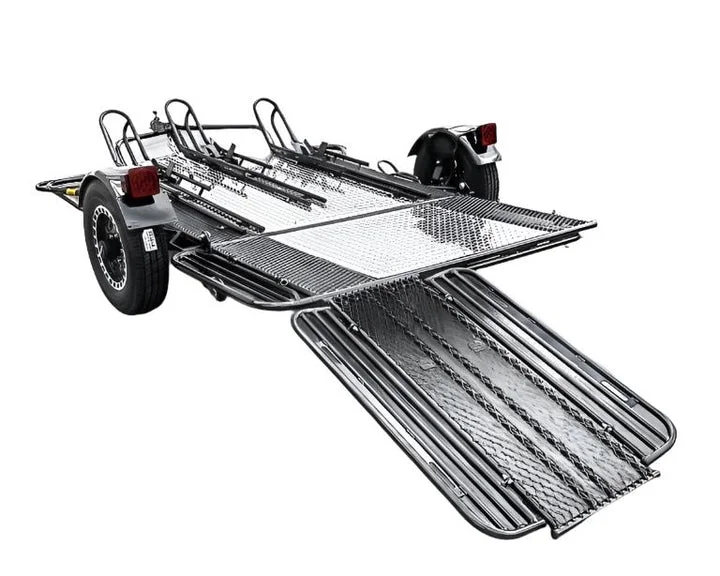 Trinity MT3 Motorcycle Trailer Stand, Store or Roll Ride-Up 3-Rail