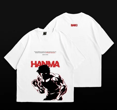 T-shirt oversized "Hanma baki"