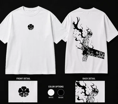T-shirt oversized  Asta | Black Clover 🍀