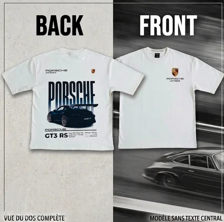 T-shirt oversized Cars collection |PORSHE GT3 RS