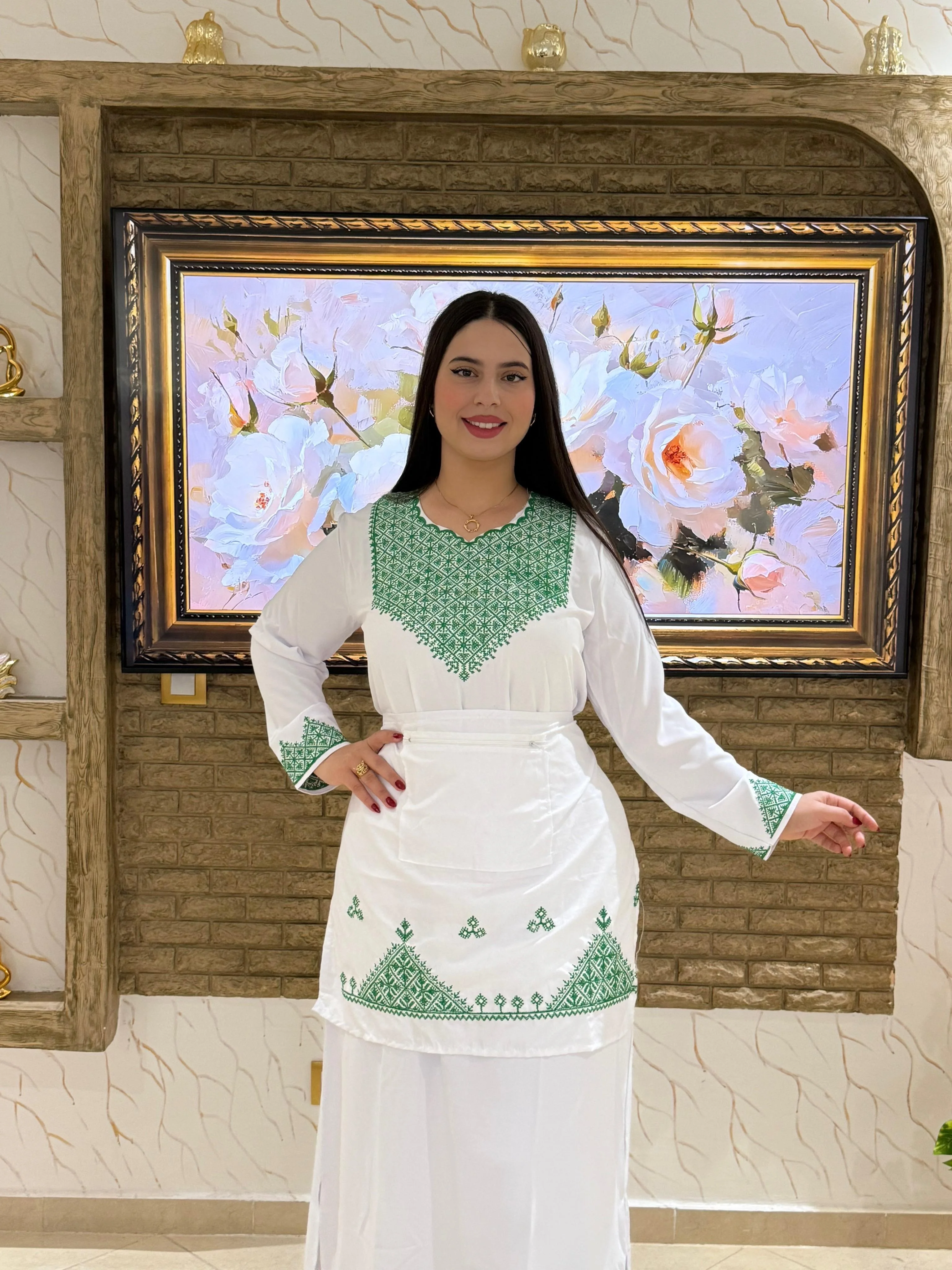 قفطان سروال و طابلية مع شربيل