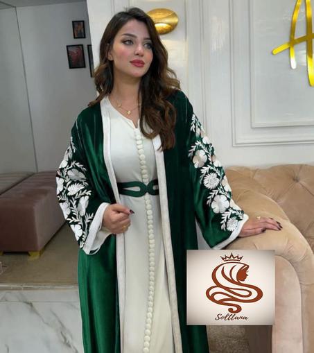 قفطان 2 بيس كيشعل أناقة وفخامة،