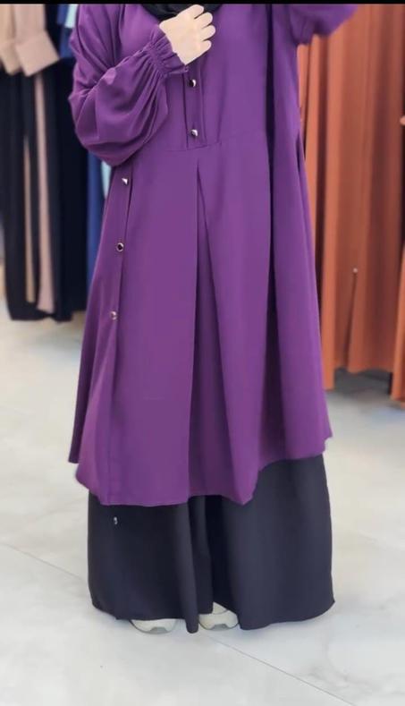 صاية أنيقة + قميجة طويلة فوق 👗