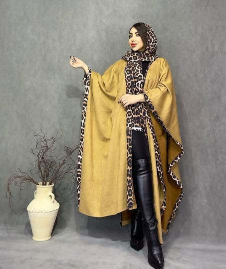 طقم على شكل سلهام/كاب مخدوم بإتقان