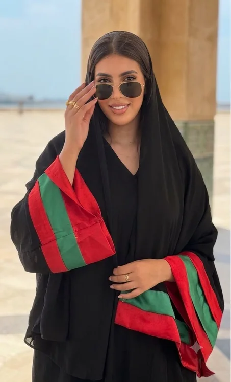 🇲🇦 عباية مغربية بروح الوطن وأناقة لا تُقاوم ❤️
