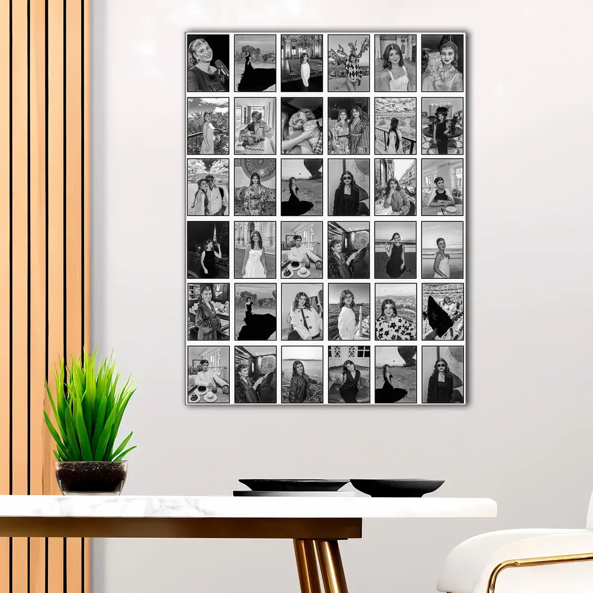 TABLEAU PERSONNALISÉ  NOIR - BLANC