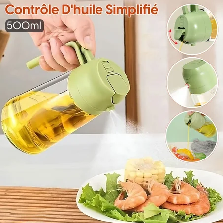 Pulvérisateur et distributeur d'huile en verre | 2 Pièces