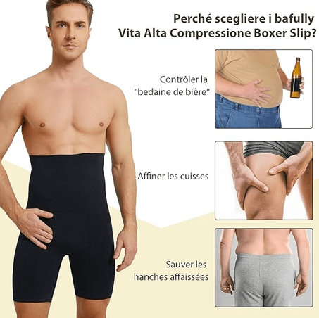 Short amincissant invisible pour hommes - Noir