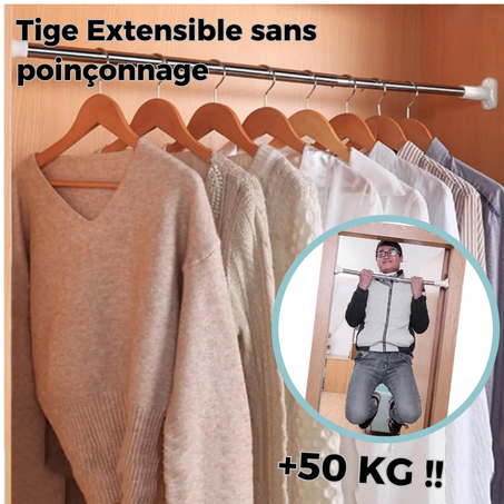 عصا قابلة للتمديد بدون ثقب 140 سم - حتى 50 كجم