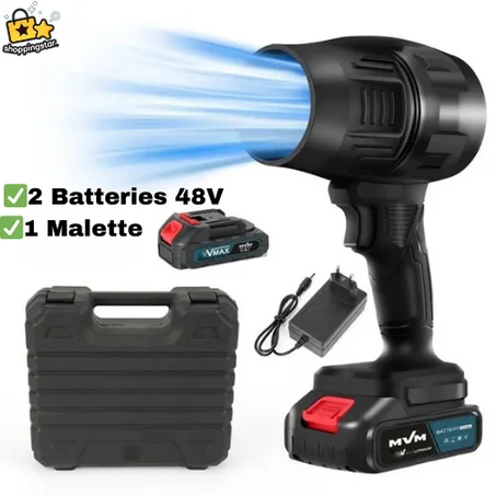 Souffleur à Jet Turbo Portable avec 2 Batteries Lithium 48V