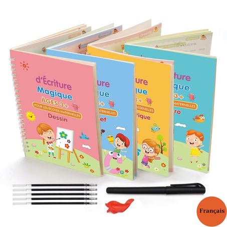 Cahier d'écriture calligraphie (4 livres) + 1 Cadeau offert