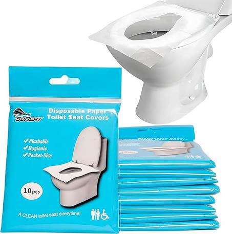 Housse de siège de toilette en plastique jetable biodégradable