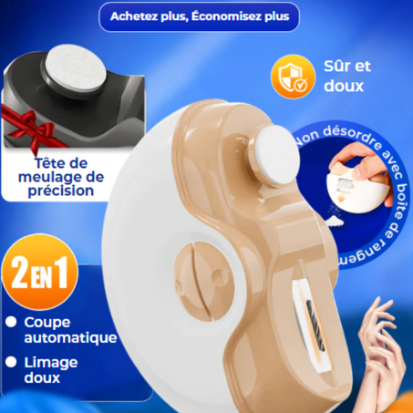 Coupe-ongles électrique 2-en-1 | Qualité Premium