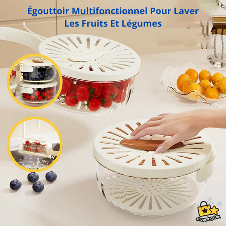 Boite & Égouttoir 2-en-1 pour Fruits et Légumes