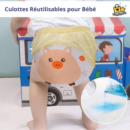 Culottes Réutilisables pour Bébé – Confort et Absorption pour un Apprentissage Réussi
