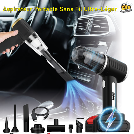 Aspirateur-Souffleur MDHL® Portable avec batterie longue autonomie–9000 Pa