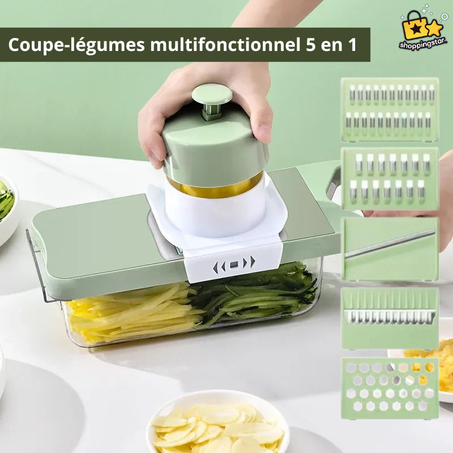 Coupe-légumes multifonctionnel 5 en 1 en acier inoxydable
